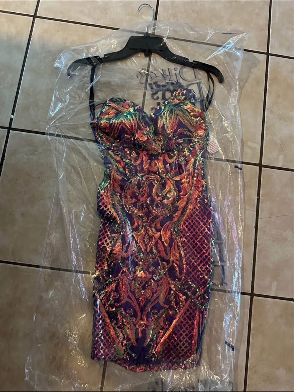 Purple shimmer Mini Dress
